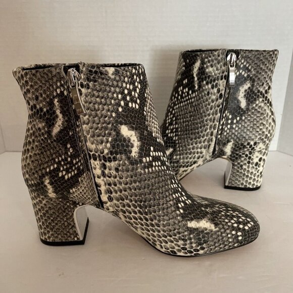 Essex Lane Gabriella Leather Snake-Skin Ankle Boots Booties Womens Size 6 - Picture 15 of 16